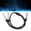 6.35mm Splitter Cable Female to Dual Male Gold Plated Plug