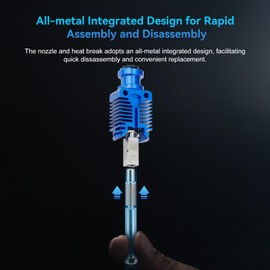 Ender 3 Ceramic Heater Hotend 24V 60W Integrated Bimetal heatbreak and Bimetallic Nozzle 0.4 Compatible with Voron 2.4 Ender 3 V2 /Pro, CR10, Ender 5 Plus, Ender5 Pro, Ender 6 3D Printer