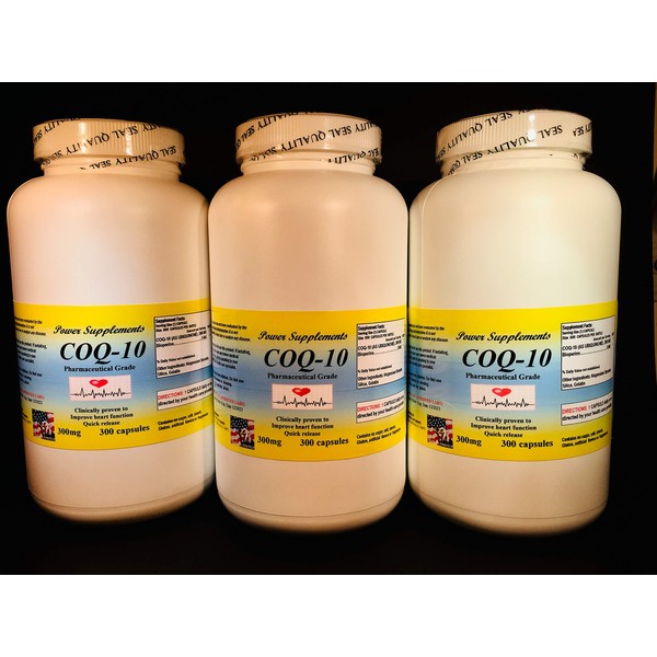 CoQ-10 q10 co-Enzyme, Anti-Aging 300mg - 900 (3x300) Capsules