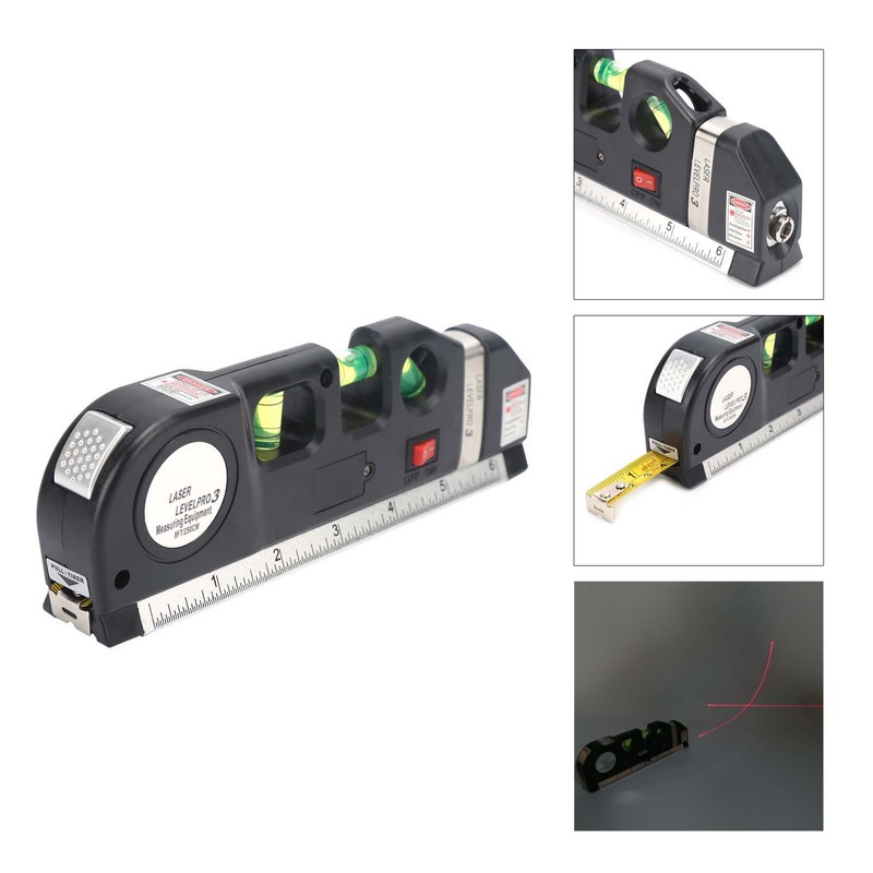 Laser Spirit Level Multifunctional Horizontal Ruler Measuring Tape Measure Ruler