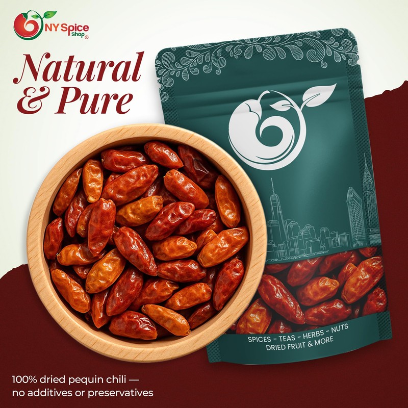 NY Spice Shop Dried Whole Chili Pequin Pepper - 1.6