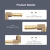 AUXBC 2Pcs 1/2Inch 90 Degree Brass Hose Barb, L Right