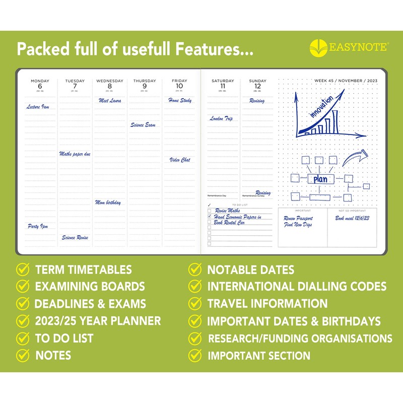 2023-2024 Academic Diary Square Week To View WTV Mid Year