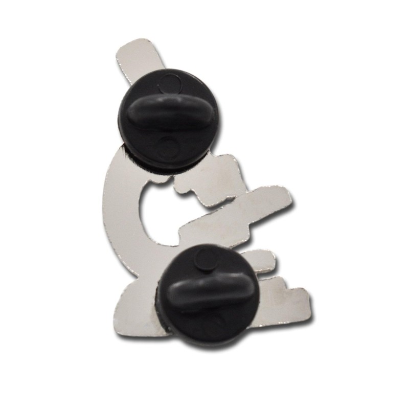 Microscope Science Hard Enamel Pin (Silver)