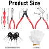 Lothee 7 Pcs Electrical Disconnect Pliers for Car, Electrical Connector
