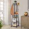 VECELO Industrial Coat Rack,Enterway Clothes Stand with 2 Tier Storage