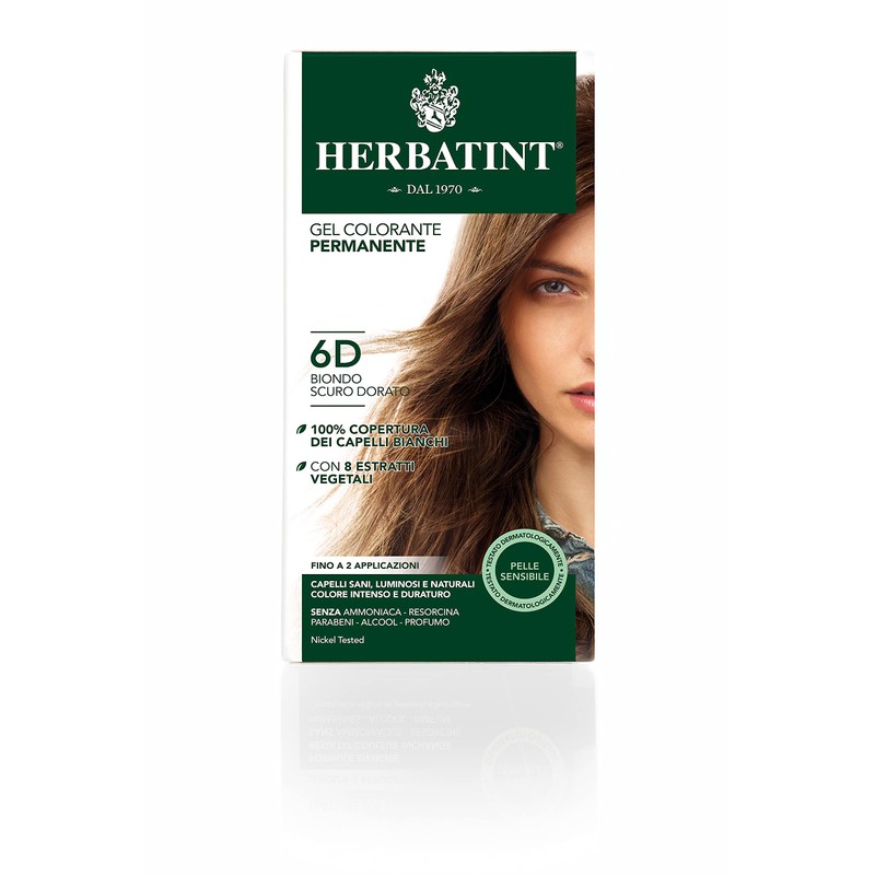 Herbatint 6D Dark Golden Blonde Permanent Herbal Hair Colour Gel