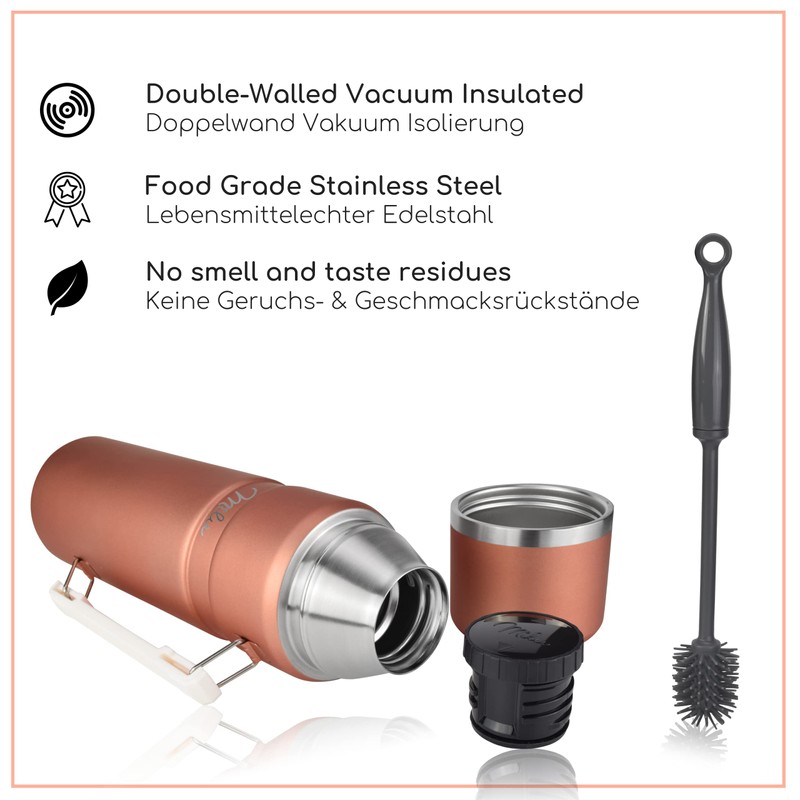Milu Thermos Flask 1 L - Thermos Flask with Handle