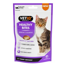 VETIQ Healthy Bites Serene Calming Treats For Cats & Kittens, Naturally Calms & Soothes, Supports Relaxation & Helps Reduce Anxiety, 65 g (Pack of 4)