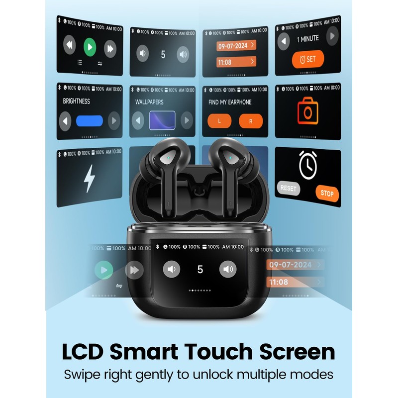 TWOSKY Wireless Earbuds Bluetooth 5.3 Headphones 50H Playtime Deep Bass