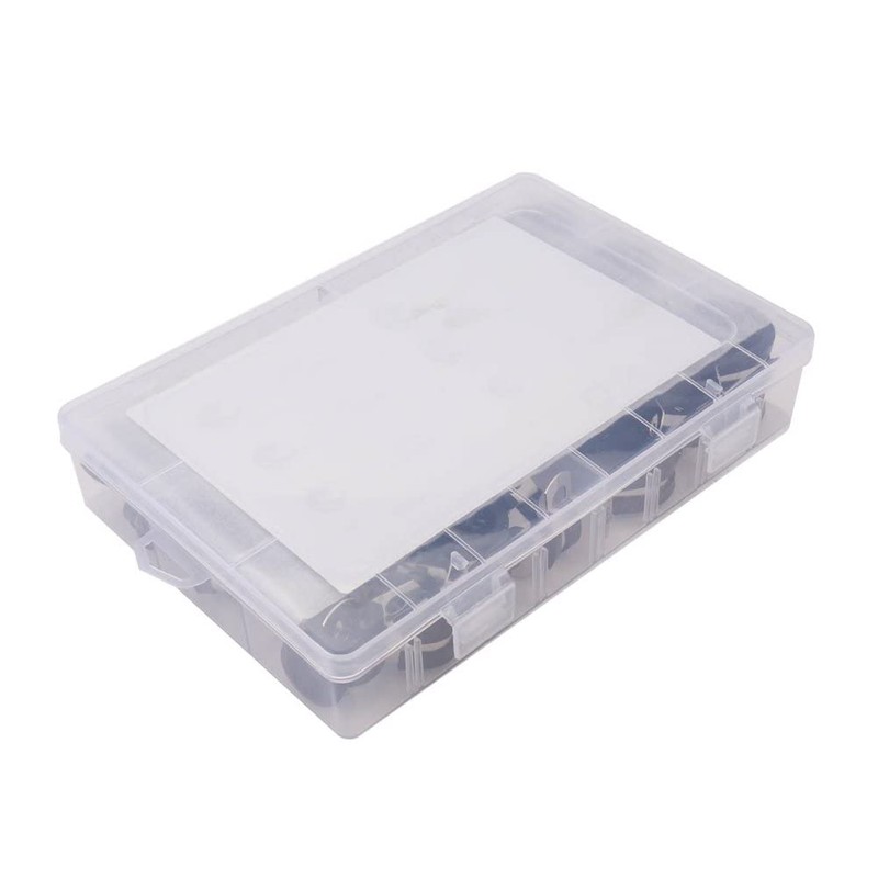 52pcs P Clips Hose Clamp Cable Clamps Assortment Kit,6 Sizes