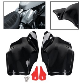Unbranded Black ABS Air Heat Deflector Saddle Shield For Harley Sportster 1200 Forty Eight
