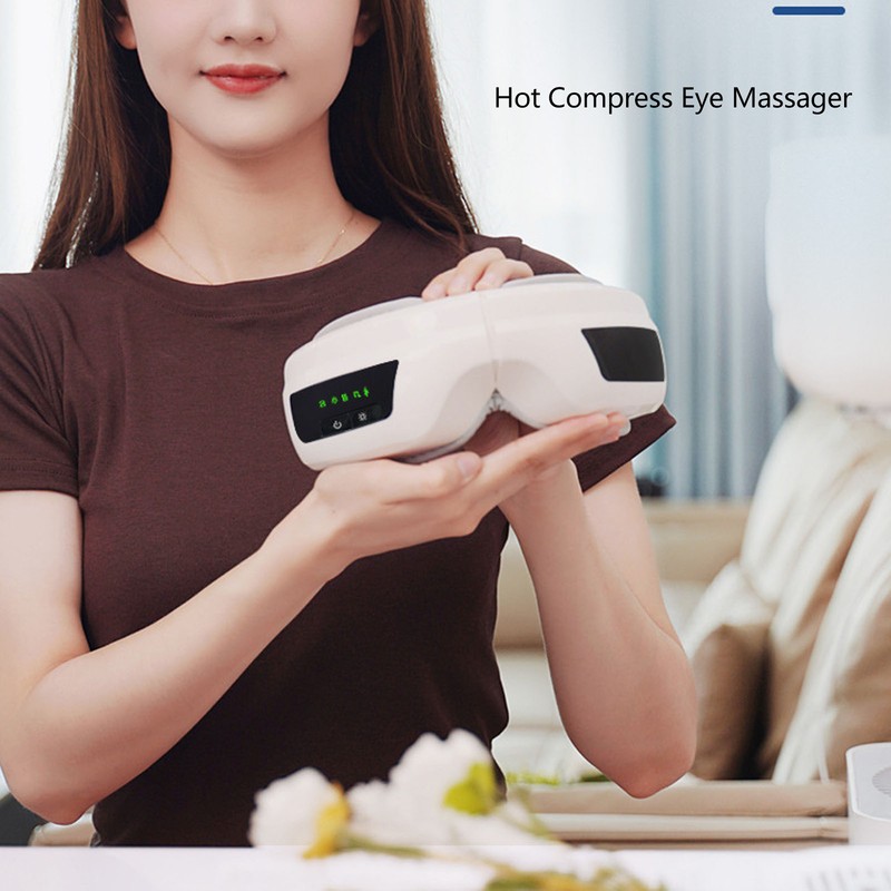 Heated Eye Massager Hot Compress USB Rechargeable 5 Modes Soothing