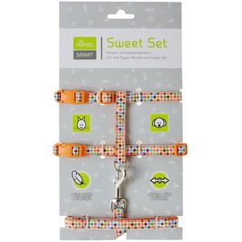 Hunter Seventies Puppy and Cat Harness Set, Orange