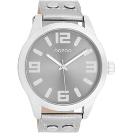 Oozoo - Timepieces Women's Watch | Women's Watch with Leather Strap | Modern Watch for Women - Elegant Analogue Women's Watch, Oozoo Timepieces - C1082 - Women's - Leather Bracelet - Silver/Metallic,