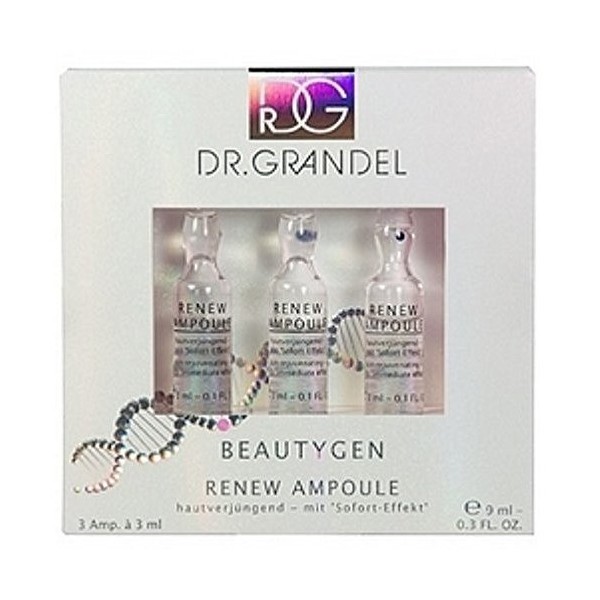 Dr. Grandel Beauty-gen Renew Ampoule 3x3 Ml. Slows the Aging Process. Conceals Wrinkles and Irregularitie. Leaves the Skin Shine in New Splendor