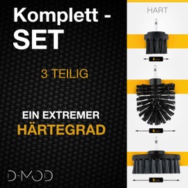 Brush Attachment Cordless Screwdriver [Very Hard] 3 x Brush Attachment Drill Removes Coarse Dirt Extremely Hard Cleaning Brushes Cordless Drill for Stone, Metal, Grill, Garden, Bathroom