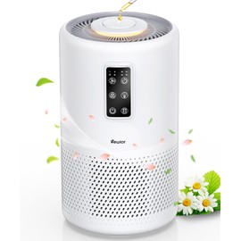Air Purifiers for Home Large Room up to 1600ft², VEWIOR H13 True HEPA Air Purifier for Bedroom with night light, Fragrance Sponge, Sleep Mode, Timer, Lock, Pesticide