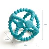 Itzy Ritzy Silicone Teething Ball Flexible Teether (Teal)