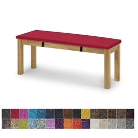 yaoumeo Bench Cushion, Seat Cushion, Garden Bench Cushion, Washable, Removable, Multiple Colour Sizes Available (70 x 30 x 5 cm, Dark Red)