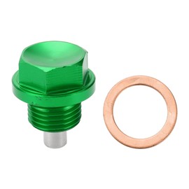 Motoforti Universal Oil Pan Screw Oil Drain Plug Sump Drain Nut Bolt, M16x1.5, Aluminium Alloy, Green, 1 Set