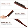 Frcolor Bristle Hair Brush Toupee Brush with Wooden Handle Teasing
