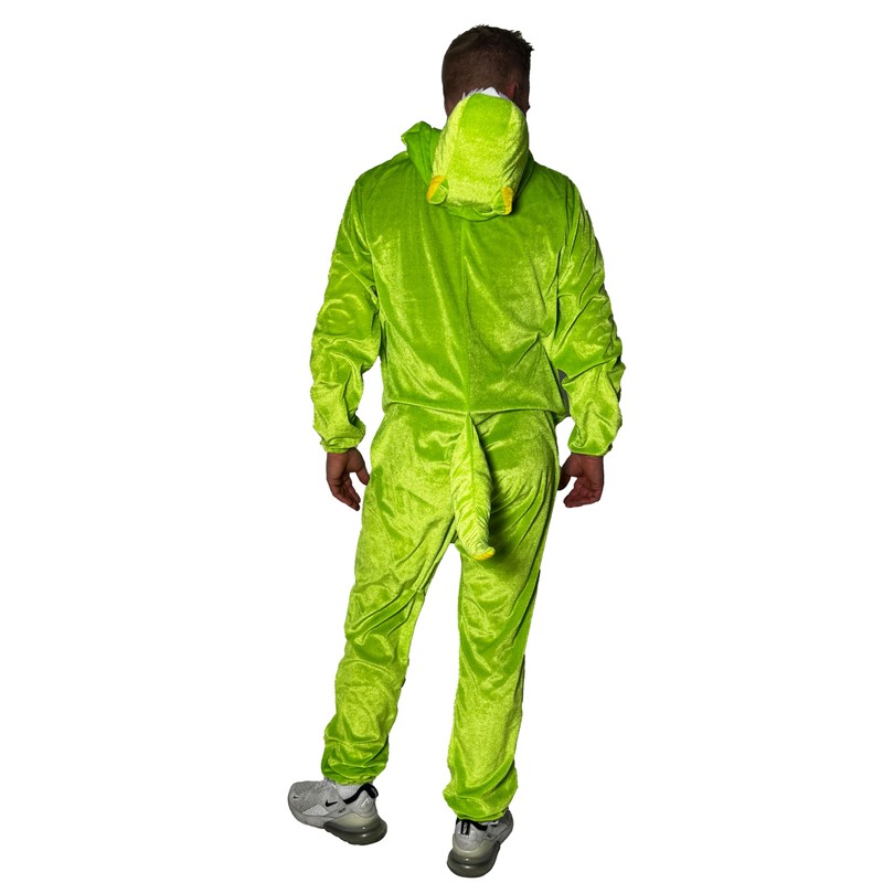 Foxxeo Green Crocodile Costume for Adults, Size: XXXL