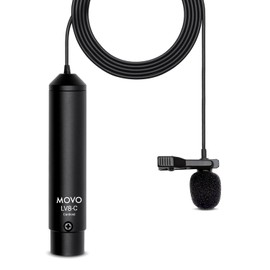 Movo LV8-C Broadcast-Quality XLR Lavalier Cardioid Condenser Wired Microphone with 12mm Mic Capsule for Accurate Voice Recording - Kit Includes Lapel Clip, Case and Windscreen