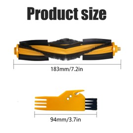 JXAXD JXAXD 2 St1ck Walzenb1rsten Hauptb1rste Ersatzteile mit Reinigungsb1rste, Staubsauger zubeh?r sets f1r Saugroboter Ecovacs DEEBOT OZMO 920 950 T8 AIVI Max T9 T5 N5 N7 N8+ N8 Pro DX55 DX93 DJ65