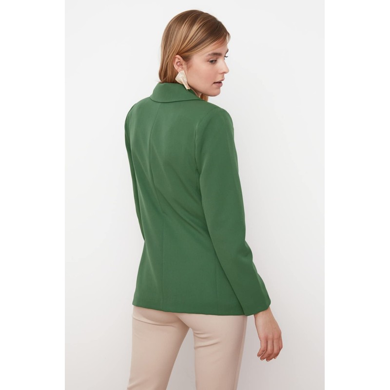 Trendyol Women Plus Size Regular fit Double-Breasted Lapel Collar Woven