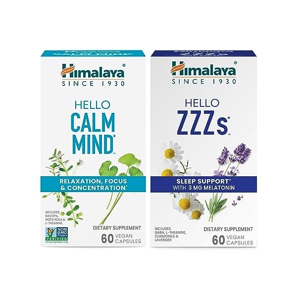 Himalaya Hello Calm Mind with Bacopa for Relaxation, Focus and