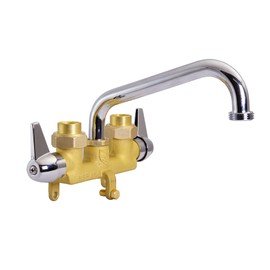 Design House 558049 Ashland Laundry Tub 2-Handle Utility Faucet in Rough Brass, 8-12", Polished Chrome