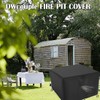 Fire Table Covers Square,Waterproof Outdoor Fire Pit Cover, 420D Heavy
