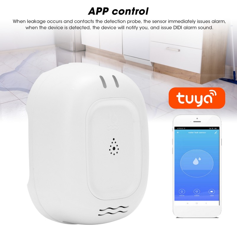 Smart Water Leak Sensor Wireless Leakage Alarm for TUYA Zigbee