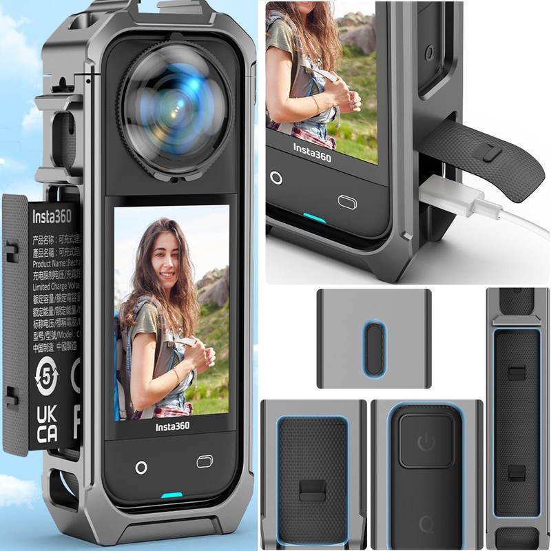 Honbobo Magnetic Quick Release Cage for Insta360 X5, Protective Frame