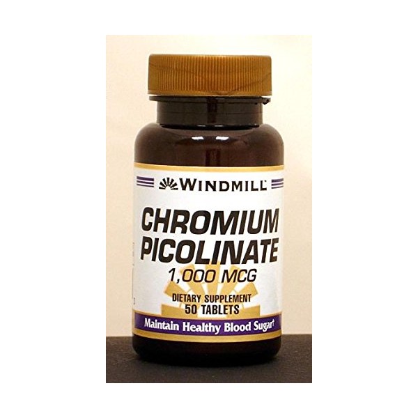 Chromium Picolinate 1000 Mcg Tabs 50's by Windmill