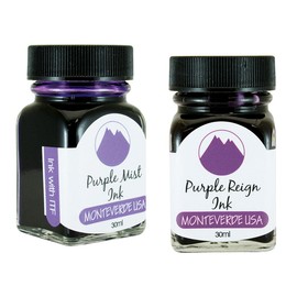 Monteverde 60ml Core Fountain Pen Ink Bottle (30ml Purple Mist Ink Bottle G309PM, 30ml Purple Reign Ink Bottle G309PR)