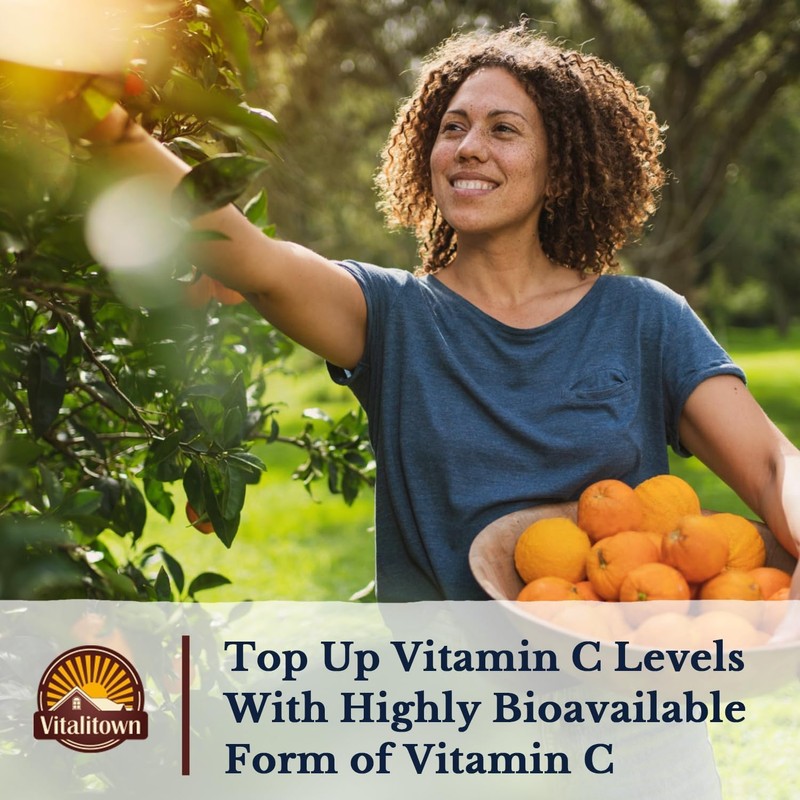 Vitalitown Vitamin C Complex 1000mg with Rose HIPS, Bioflavonoids, Turmeric