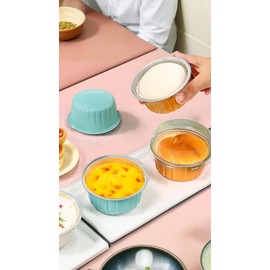 30-Pack Aluminum Pans with Lids - 5oz Foil Baking Cups for Muffins, Cupcakes, Pies & More - for Baking Enthusiasts & Party Prep