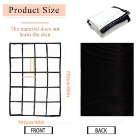 DJFOG 40x60 Inch Sublimation Blanket with 20 Panels - Create Your Own Magic - DIY Photo Panel Sublimation Printing Tapestry for Heat Press - Cozy Double-Layered Throw for Unique Home Decoration