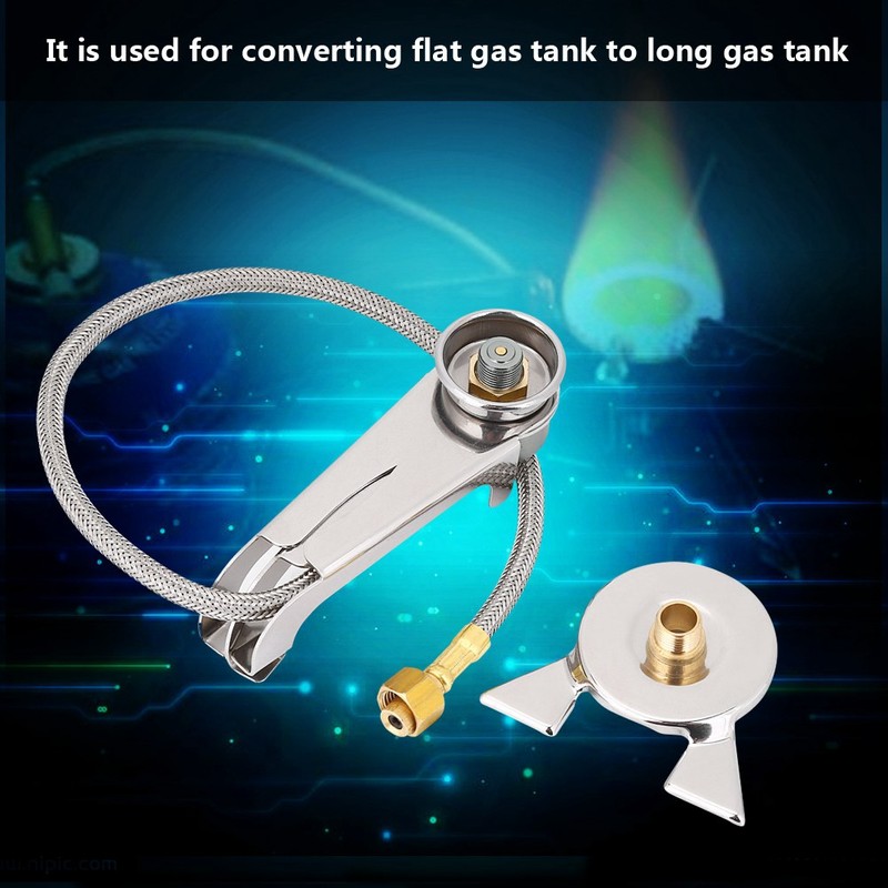 Outdoor Mini Stove Burner Converter Long Cylinder Tank Gas Adapter