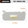 Sun Visor for 2016-2019 Hyundai Elantra, Left Driver Side Grey