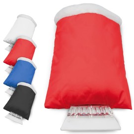 Antevia Ice Scraper with Glove for Car Windscreen | More than 10 Models | Windscreen Scraper with Mitten for Frost | Colour: Red (Dasha Red)