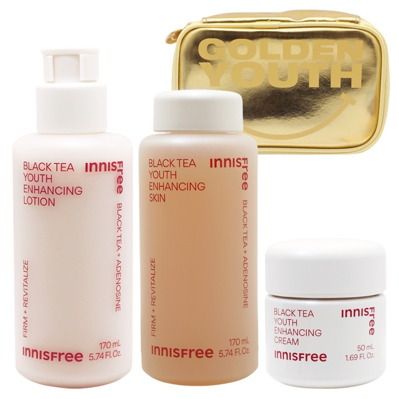 Innisfree Black Tea Youth Enhancing 2 Types (Ampoule + Cream)