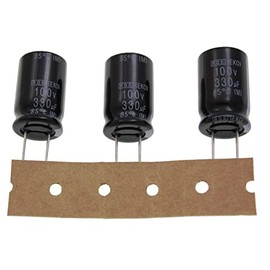10x Electrolytic Capacitor rad. 330µF 100V 85°C ; EKO00JG333LC0K ; 330uF