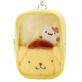 Sanrio 137944 Pompompurin Mini Pouch Charm, 5.9 x 4.3 x 1.1 inches (15 x 11 x 2.8 cm), Polyester