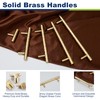 KOPPALIVE 6-Pack Solid Brass Kitchen Cabinet Pulls, Gold Modern T-Bar