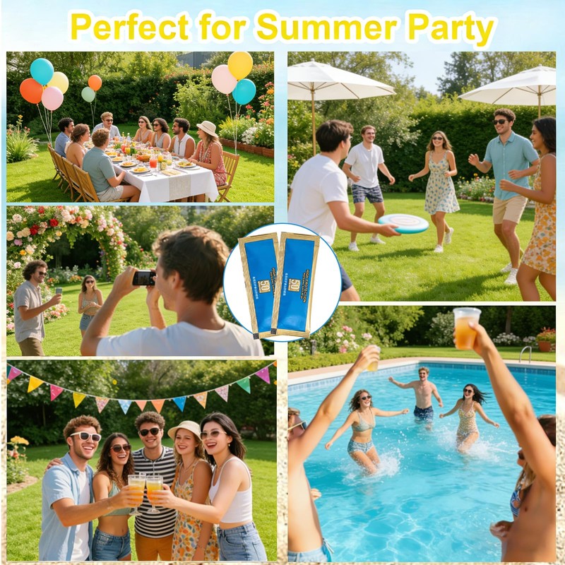 60PCS Travel Size Sunscreen SPF50+ PA+++ - Lightweight & Non-Greasy