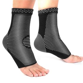 Plantar Fasciitis Socks,H HOME-MART 2 Pack Ankle Brace Socks Compression Sleeve | Injury Recovery, Joint Pain | Ankle Support |Achilles Tendon Support, Plantar Fasciitis Foot Sock with Arch Support