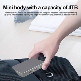 Aswalling M. 2 NVMe SSD Enclosure PCIE NVME Protocol Dual Bay 10Gbps USB C 3.2 GEN2 External Hard Disk Case M. 2 2280/60/42/30